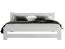 Jugendbett im schlichten Design Segudet 15, Kiefer Vollholz massiv, Farbe: Weiß - Liegefläche: 140 x 200 cm (B x L)