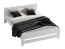 Doppelbett im neutralen Design Segudet 21, Kiefer Vollholz massiv, Farbe: Weiß - Liegefläche: 180 x 200 cm (B x L)