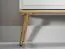 TV-Unterschrank Roanoke 06, Farbe: Weiß / Weiß Glanz - Abmessungen: 53 x 160 x 40 cm (H x B x T), mit 2 Türen und 4 Fächern