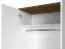 Drehtürenschrank / Kleiderschrank Oulainen 01, Farbe: Weiß / Eiche - Abmessungen: 200 x 92 x 54 cm (H x B x T), mit 2 Türen, 1 Schublade und 1 Fach