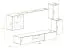 Moderne Schrankwand Volleberg 38, Farbe: Schwarz / Weiß - Abmessungen: 140 x 250 x 40 cm (H x B x T), mit fünf Türen