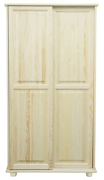 92 cm breiter Kleiderschrank mit 2 Türen | Farbe: Natur Abbildung