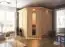 Sauna "Nooa" mit Kranz und Energiespartür - Farbe: Natur - 210 x 210 x 202 cm (B x T x H)