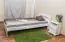 Kinderbett / Jugendbett Kiefer Vollholz massiv weiß lackiert A7, inkl. Lattenrost - Abmessungen: 90 x 200 cm
