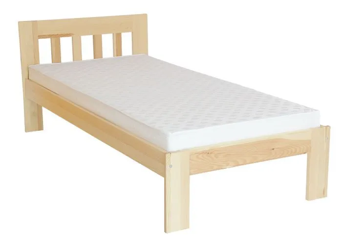 Einzelbett / Gästebett Kiefer massiv Vollholz natur 76, inkl. Lattenrost - 80 x 200 cm (B x L)