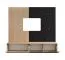 TV-Unterschrank inklusive Wandpaneel | Farbe: Eiche Cremona / Schwarzer Marmor | geriffelte Front | Push-to-open Funktion | 148 x 35 x 160 cm | für Wohnzimmer