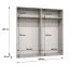 Drehtürenschrank / Kleiderschrank Korab 134, Farbe: Eiche Artisan, 2 Meter breit, Griffe: Kaschmir, vier Spiegeltüren, zwei Fächer, Soft-Close-Funktion
