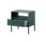 Nachtkommode Worthing 14, Farbe: Grün / Schwarz / Gold - Abmessungen: 56 x 54 x 39 cm (H x B x T)