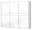 Garderobenschrank Weiß Hochglanz, Abmessung: 224 x 272 x 61 cm (H x B x T)