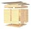 Element-Gartenhaus mit Flachdach inkl. Fußboden und Dachpappe, Hellgrau lackiert - 19 mm, Nutzfläche: 7,70 m²