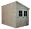 Anlehn-Gartenhaus inkl. Seitenwand - 3,18 x 2,16 Meter - unbehandelt - Pultdach Abbildung