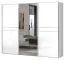 Kleiderschrank mit Spiegel, Farbe: Weiß / Weiß Hochglanz - 224 x 272 x 61 cm (H x B x T) Abbildung