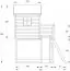 Spielturm S20B, Dach: Grün, inkl. Wellenrutsche, Balkon, Sandkasten und Holzleiter - Abmessungen: 330 x 251 cm (B x T)