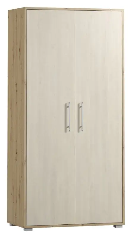 90 cm breiter Kleiderschrank mit 2 Türen | Farbe: Eiche Abbildung