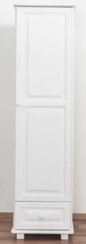 Kleiderschrank massiv, Farbe: Weiß 190x47x60 cm Abbildung