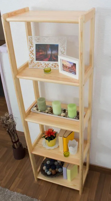 Standregal, 50 cm breit, Kiefer Holz-Massiv, Farbe: Natur Abbildung