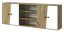 Schrankbetterweiterung Sirte 17, Farbe: Eiche / Weiß / Schwarz matt - Abmessungen: 80 x 213 x 40 cm (H x B x T)