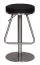 Gepolstert Barhocker Apolo 173, Farbe: Schwarz / Chrome, Triangel Fußablage & höhenverstellbar + drehbar