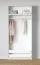 Schrankset für Ankleidezimmer - Set C Aarwangen | Farbe: Platinweiß | Maße: 206 x 55 x 234 cm | offener Kleiderschrank | 3 Kleiderstangen | 10 Schubladen