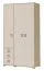 Drehtürenschrank / Kleiderschrank 19, Farbe: Buche / Creme - 236 x 126 x 56 cm (H x B x T)
