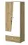 Drehtürenschrank / Kleiderschrank Sirte 01, Farbe: Eiche / Weiß matt -  Abmessungen: 190 x 80 x 50 cm (H x B x T)