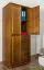Holzschrank Kleiderschrank Schlafzimmerschrank, Farbe: Eiche 190x80x60 cm Abbildung