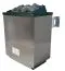Sauna "Mika" SET mit Energiespartür und Kranz - Farbe: Natur, Ofen externe Steuerung easy 9 kW - 165 x 210 x 202 cm (B x T x H)