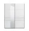 Schiebetürenschrank | Farbe: Opak Weiß | 1 Spiegeltür | 2 Kleiderstangen | Kleiderschrank | ABS-Kanten | Maße: 145,5 x 60 x 217,5 cm | 2 Fächer