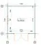 Gartenhaus Wiesentraum 05, Naturbelassen, 44 mm Blockbohlenhaus, Grundfläche 9 m², Satteldach, mit 1 Doppeltür und 1 Einzelfenster