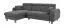 Ecksofa Lummen 01, Farbe: Grau - Abmessungen: 98 x 252 x 171 cm (H x B x T) - Ottomane: Links