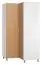 Drehtürenschrank / Eckkleiderschrank Arbolita 40, Farbe: Weiß / Eiche - Abmessungen: 195 x 102 x 104 cm (H x B x T)