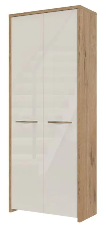 78 cm breiter Kleiderschrank mit 2 Türen | Farbe: Beige Abbildung