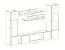 Stylische Wohnwand mit Kamin Hompland 118, Farbe: Weiß / Schwarz - Abmessungen: 170 x 260 x 40 cm (H x B x T), mit Push-to-open Funktion