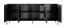 Langes Sideboard mit genügend Stauraum Raoued 05, Farbe: Anthrazit - Abmessungen: 81 x 203 x 39,5 cm (H x B x T)