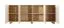 Kommode | 4 Türen | Farbe: Eiche Vicenza | 8 Fächer | Push-to-open Funktion | 200 x 38 x 80 cm | Sideboard | ABS-Kanten | Holzbeine | weiche Linien