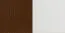 Nachtkästchen Lotta 10, Farbe: Nussfarben / Weiß, Kiefer Vollholz massiv - Abmessungen: 56 x 38 x 40 cm (H x B x T)