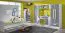 Kinderzimmer - Kommode Walter 05, Farbe: Weiß / Grau Hochglanz - 133 x 80 x 40 cm (H x B x T)
