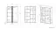 Vitrine Tullahoma 03, Glastür links, Farbe: Eiche / Weiß Glanz - Abmessungen: 143 x 92 x 42 cm (H x B x T), mit 1 Tür und 9 Fächern