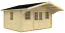 Holz-Gartenhaus 5,3 x 5,24 Meter (inkl. Dach) | 3 Fenster | 70 mm Blockbohlen |natur unbehandelt | Satteldach | inkl. Fußboden | aus nordischer Fichte Abbildung