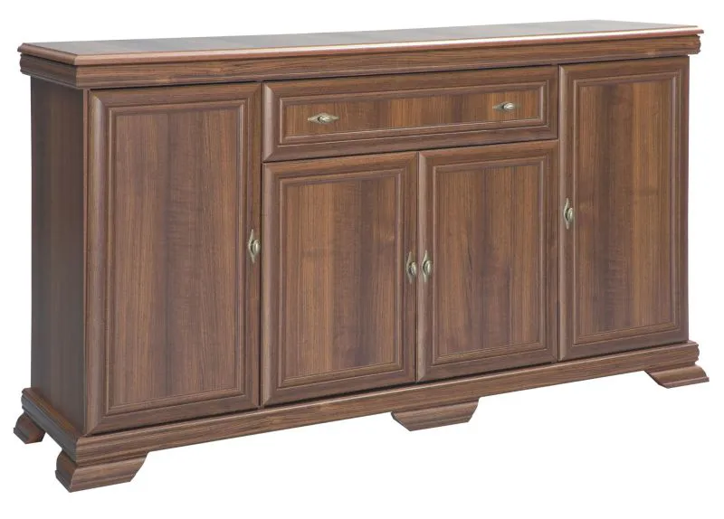 Kommode Sentis 05, Farbe: Dunkelbraun - 97 x 168 x 46 cm (H x B x T)