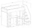 Funktionsbett / Kinderbett / Hochbett-Kombination mit Stauraum und Schreibtisch Jura 19, Farbe: Weiß / Grau - Abmessungen: 165 x 247 x 120 cm (H x B x T)