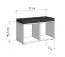 Sitzbank mit Stauraum | 2 Drehtüren | Farbe: Eiche light Port | gepolstertes Sitzkissen | 2 Fächer | Maße: 77 x 35 x 40,5 cm | Beine & Griffe: Schwarz