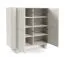 Kommode | 4 Drehtüren | Push-to-open Funktion | Kaschmir | 8 Fächer | 100 x 40 x 100 cm | Push-to-open Funktion | Lamellen Front | für Wohnzimmer