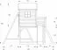 Spielturm S20D, Dach: Grün, inkl. Wellenrutsche, Doppelschaukel-Anbau, Balkon, Sandkasten und Holzleiter - Abmessungen: 522 x 363 cm (B x T)