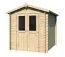 Holz-Gartenhütte 1,98 x 2,3 Meter (inkl. Dach) | Naturbelassen | Satteldach Abbildung