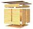 Gartenhaus / Gerätehaus 1,39 x 1,91 Meter (inkl. Dach) | aus Holz | aus vorgefertigten Elementen| unbehandelt | mit Pultdach Abbildung