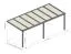 Terrassenüberdachung L 05, Dach: 16 mm Polycarbonat klar, Grundfläche: 24,85 m² - Abmessungen: 350 x 710 cm (B x L)