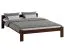Schlichtes Jugendbett Ansalonga 10, Kiefer Vollholz massiv, Farbe: Walnuss - Liegefläche: 120 x 200 cm (B x L)