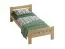 Einzelbett im schlichten Design Aixovall 04, Kiefer Vollholz massiv, Farbe: Naturbelassen Kiefer - Liegefläche: 90 x 200 cm (B x L)