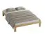 Doppelbett Erts 28, Kiefer Vollholz massiv, Farbe: Naturbelassen Kiefer - Liegefläche: 180 x 200 cm (B x L)